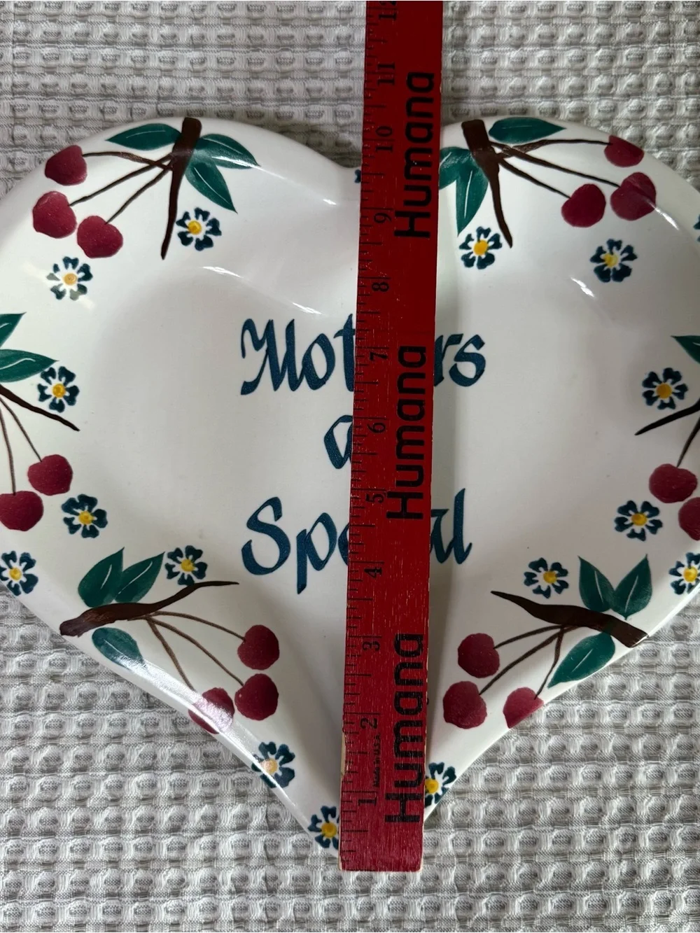 Chaparral Pottery USA Heart 12 x 10 Baking Dish Mothers Are Special Floral Vtg
